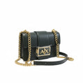 Bolsa Armani Exchange Verde Oscuro con Cadena Dorada